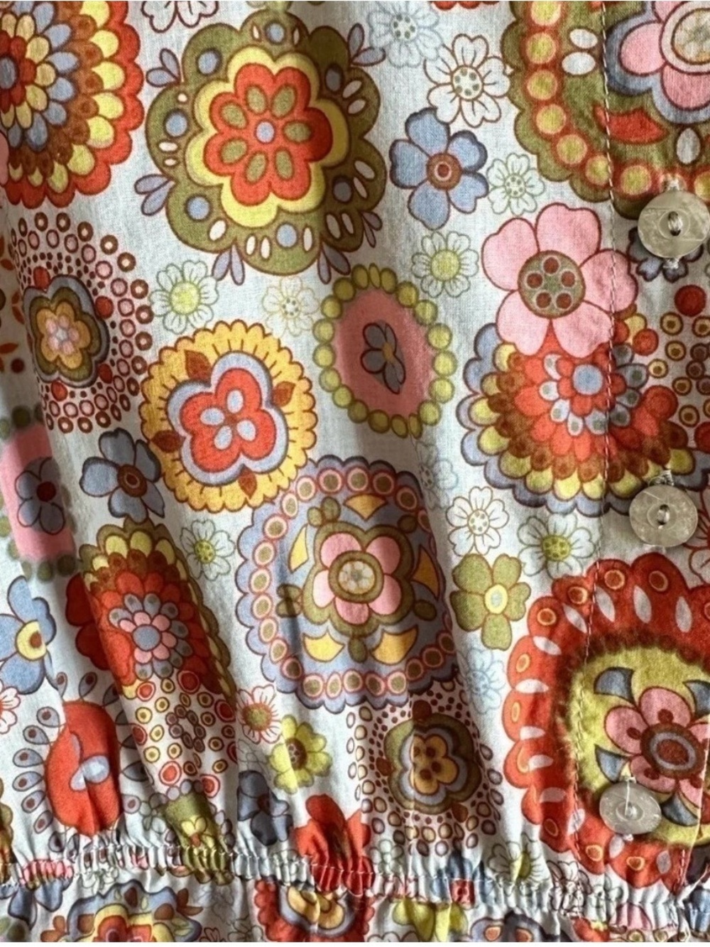 Floral Paisley Short Sleeve Women's Top in Multi-Color - Picture 8 of 9